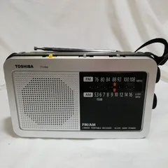 TOSHIBA TY-HR4 FM/AM  昭和 肩掛け紐付き ポータブルラジオ /本体  約23cm   東芝 肩紐付♪大きく見やすいダイアルメモリ 視聴確認済み  昭和 レトロ 長期保管 現状品 Z180のサムネイル