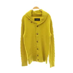 エーケーエム AKM K020 CABLE SHAWL CARDIGAN カーディガン ニット 長袖 M イエロー /HK ■OS ■SHのサムネイル