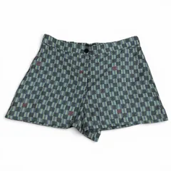 未使用品★LOUIS VUITTON ルイヴィトン シルク100％ 総柄プリント ボタンフライ ショートパンツ マルチ 38 イタリア製 正規品 レディースのサムネイル