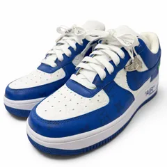 未使用品□LOUIS VUITTON NIKE ルイヴィトン ナイキ Air Force 1 LOW レザー ヴァージルアブロー ローカットスニーカー ブルー 6.5 伊製のサムネイル
