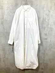 HUMAN WOMAN ヒューマンウーマン 無地 長袖 ミモレ丈 ブロードシャツ ワンピース sizeM/白 ■■ レディースのサムネイル