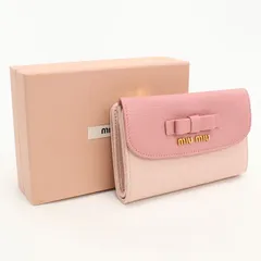 MIUMIU(OUTLET) ミュウミュウ アウトレット マドラス 5M1225 三つ折り財布 レザー【中古】 レディースのサムネイル