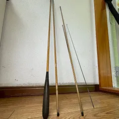 【完全ジャンク】シマノ 朱紋峰 競 十四 並継へら竿 14尺 本数揃い 合わせ口に糸巻き補修跡あり 部品取り専用 ニコイチ用 補修用 廃盤パーツ 高級へら竿 へらぶな 釣具 竿袋付 SHIMANO KYO 14のサムネイル