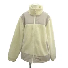 アズールバイマウジー AZUL by moussy ボアジャンパー ジャケット 上着 L 紫 パープル 白 ホワイト ハイネック 長袖 切り替えデザイン /MD ■GY20のサムネイル