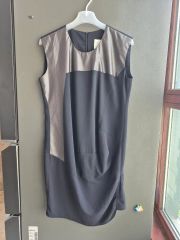 ヨーコチャン コクーン バイカラー 切り替え シルク ワンピース - メルカリ