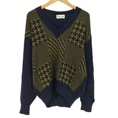 ピエールカルダン pierre cardin 総柄 切替 ウール Vネックニット メンズ import：L のサムネイル