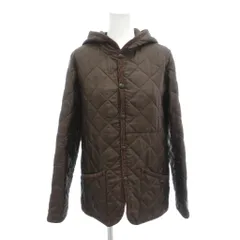 ラベンハム LAVENHAM キルティングジャケット フーディ ミドル丈 34 ブラウン ■GY06 /TQのサムネイル