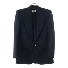 SAINT LAURENT PARIS (サンローランパリ) 23AW ストライプ柄 1B ウールシングルテーラードジャケット ブラック 758058 Y127W レディースのサムネイル