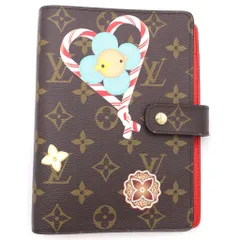 LOUIS VUITTON (ルイヴィトン) アジェンダPM モノグラム ヴィヴィエンヌ PVC レザー 手帳カバー ICタイプ ブラウン/レッド GI1170のサムネイル