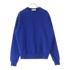 AMI Alexandre Mattiussi (アミアレクサンドルマテュッシ) Sweatshirt ロゴ刺繍 クルーネックスウェットトレーナー ブルー A21HJ007.730のサムネイル