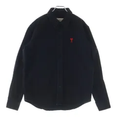 AMI Alexandre Mattiussi (アミアレクサンドルマテュッシ) Denim Shirt ハートロゴ刺繍 長袖デニムシャツ ブラック HSH114.660のサムネイル