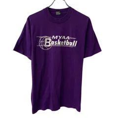 90s USA製 FRUIT OF THE LOOM 半袖 プリントTシャツ L パープル フルーツオブザルーム プルオーバー 90年代 カットソー 夏物 a807-5205のサムネイル