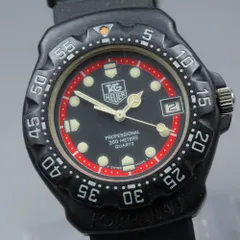 【稼働品】 TAG Heuer フォーミュラ1 383.513 ブラック デイト 夜光 純正ブレス クオーツ メンズ 腕時計 #17559のサムネイル
