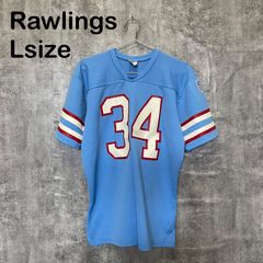 [k-669]Rawlings NFL 42-44 L 사이즈 미식 셔츠 게임 셔츠 34 블루 반팔 USA 제 빈티지 헌 옷
