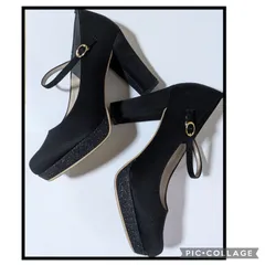 ​〈71〉【美品】Metal Rouge ストラップ付きパンプス 黒 23.0cm ​のサムネイル