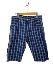 EVISU (エヴィス) LOT.7550 チェック ハーフパンツ ボタンフライ 30 ブルー メンズ/028のサムネイル