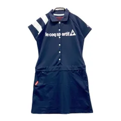 サイズ：S LE COQ GOLF ルコックゴルフ  ロゴプリント 半袖ワンピース  ネイビー系 [240101724328] ゴルフウェア レディース ストストのサムネイル