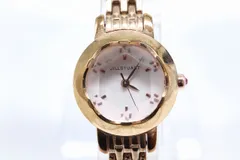 【W312-10】動作品 電池交換済 JILL STUART ジルスチュアート カットガラス 腕時計 VC01-0030 ゴールドカラー レディースのサムネイル
