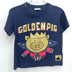【グッチ GUCCI】キッズ ブタキャラクターTシャツ 89-95(2) ネイビーのサムネイル