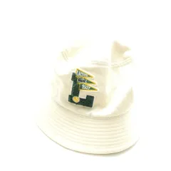 未使用 LACOSTE ラコステ ビッグLワッペンバケットハット 58cm 綿100％ 帽子 アイボリー系 レディース AO4418 のサムネイル