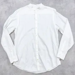 ARMANI COLLEZIONI アルマーニコレッツォーニ シャツ 長袖 バンドカラー スタンドカラー ホワイト メンズ M b02044のサムネイル