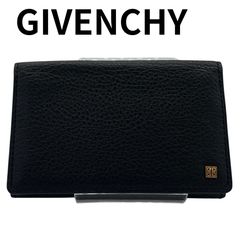 現行 Givenchy ジバンシー 三つ折り財布 ブラック ロゴ レザー - メルカリ