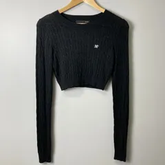 ヘザー Heather ワンポイント刺繍ケーブルニット 【F】 ブラック／黒のサムネイル