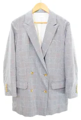 フレームワーク FRAMe WORK Tailored Jacket テーラードジャケット ダブル  千鳥格子 グレンチェック柄 18-010-220-5000-1-0 ジャケット グレー 38 103LT-252のサムネイル