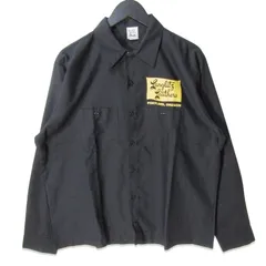美品 Langlitz Leathers ラングリッツレザー 長袖ワークシャツ LL272 プリント ポリエステル ブラック 黒 L 27114202のサムネイル