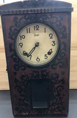 【中古品・現状品】ゼンマイ時計　ジャンク品　明治時計　ゼンマイ式　当時物　C-74のサムネイル