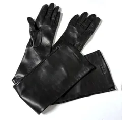 早い者勝ち！【美品】GIVENCHY ジバンシー ロング レザー グローブ 手袋 7 ラムスキン シルク ブラック 黒 本革 イタリア製  2A48のサムネイル