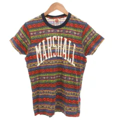 フランクリン&マーシャル FRANKLIN&MARSHALL 美品 Tシャツ S マルチカラー 半袖 マルチボーダー柄 ロゴプリント /NL ■YHS13のサムネイル
