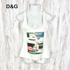 y2k 00s❤︎ DOLCE&GABBANA キャミソール 00s D&G DOLCE&GABBANA ドルチェアンドガッバーナ ロゴライン