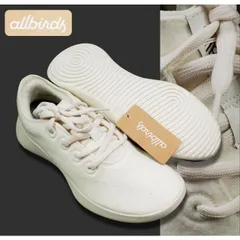 新品訳1.8万円 Allbirds オールバーズ ウールランナーゴー スニーカー/シューズ 左26.5cm右25.5cm ナチュラルホワイト(W1) ABM240087のサムネイル