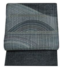 メンズ夏着物 小千谷縮 本麻 対応身長165前後 身丈138cm 裄67cm 【中古