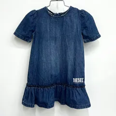 【ディーゼル DIESEL】キッズ デニム　美品！パフスリーブワンピース 90 24M インディゴのサムネイル