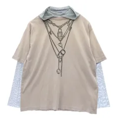 ACNE STUDIOS アクネストゥディオズ FN-MV-TSHI000606 メッシュ レイヤード プリント Tシャツ 長袖 カットソー ピンク系 S【中古】のサムネイル