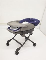 コンビ　ネムリラsimplightヘザーネイビー　ハイローチェア 美品 手動ネムリラ シンプライト ヘザーネイビー コンビ 手動ハイ