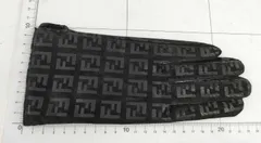FENDI フェンディ ズッカ FF柄 レザー グローブ 手袋 ブラック L レディース イタリア ブランド 防寒 秋冬 モノグラム ロゴ 使用感ありのサムネイル
