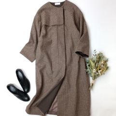 erika様専用】 mecherie ミシェリ チェックロングコート - メルカリ