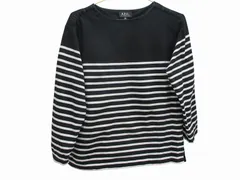 アーペーセー A.P.C. 長袖 カットソーIENA別注  ボーダー 肩ボタン ブラック 38 レディースのサムネイル