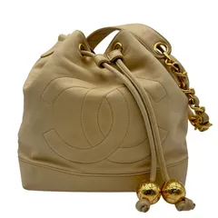 シャネル CHANEL ココマーク バケットバッグ 3番台 ベージュ ゴールド金具 ラムスキン レディース ショルダーバッグのサムネイル