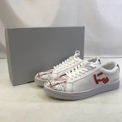 01w-6428 ヴィア サンガチオ via SANGACIO 27.5cm US9.5 JEAN MICHELBASQUIAT SG8 バスキア にゅ~ず ローカットスニーカー ホワイト レッド 靴 【中古品】のサムネイル