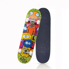 Dganliスケボー 子供 初心者 スケートボード 31x8インチ skateboard コンプリート 完成品 7層カナディアンメープル製 ダブルキック 若者 キッズ こどもの日のサムネイル
