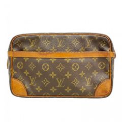 【6fe6943】Louis Vuitton Clutch Bag Monogram Compiegne 28 M51845 Brown【Used】Men's