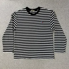 メゾンキツネ ストライプ 長袖 Tシャツ Lのサムネイル
