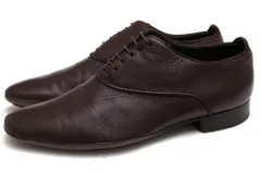 ゼニア／Ermenegildo Zegna シューズ ビジネスシューズ 靴 ビジネス メンズ 男性 男性用レザー 革 本革 ダークブラウン 茶 ブラウン  CA/02 AO132X プレーントゥ シボ革 シュリンクレザーのサムネイル