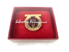 未使用　サルヴァトーレ・フェラガモ　Salvatore Ferragamo　ガンチーニ　スカーフリング　ゴールドカラー　送料無料のサムネイル