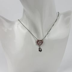 中古】Christian Dior クリスチャン ディオール ハート ラインストーン