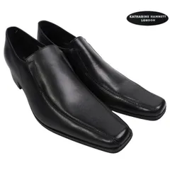 新品 KATHARINE HAMNETT LONDON キャサリンハムネット ロンドン 本革レザー スリッポン ビジネス シューズ  26.5cmブラック(BLK) 3992のサムネイル